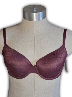 NWT Auden Demi-Coverage Lightly Lined Convertible T-Shirt Bra 36D